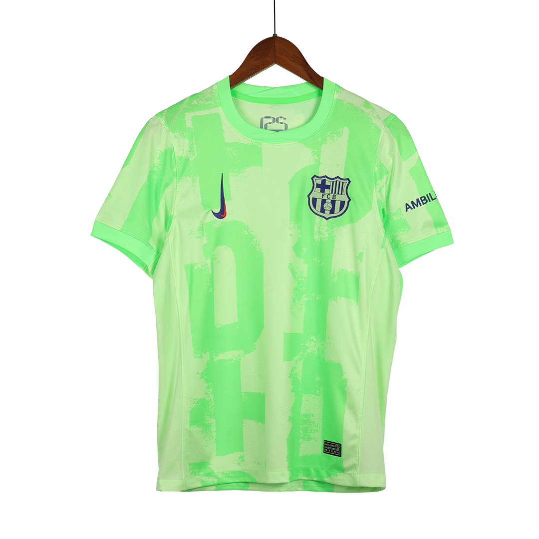Maillot de football F.DE JONG #21 Barcelone Third Extérieur 2024/25 - UCL£¨Logo Spotify sans texte£©