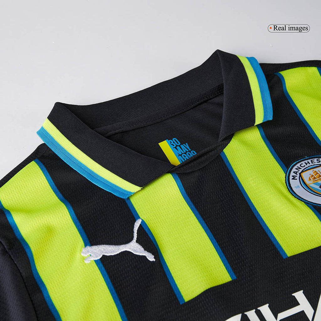 Maillot de football extérieur Manchester City pour enfant (maillot + short) 2024/25