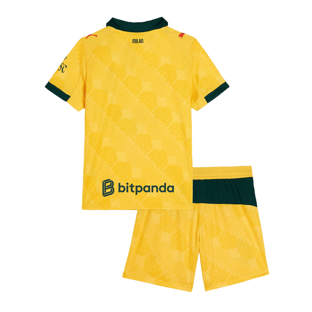 Kit de fútbol para niños: camiseta de visitante del AC Milan (camiseta y pantalones cortos) 2025/26
