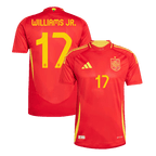 Soccer Kits Authentic WILLIAMS JR. #17 Spain Home Soccer Jersey Euro 2024