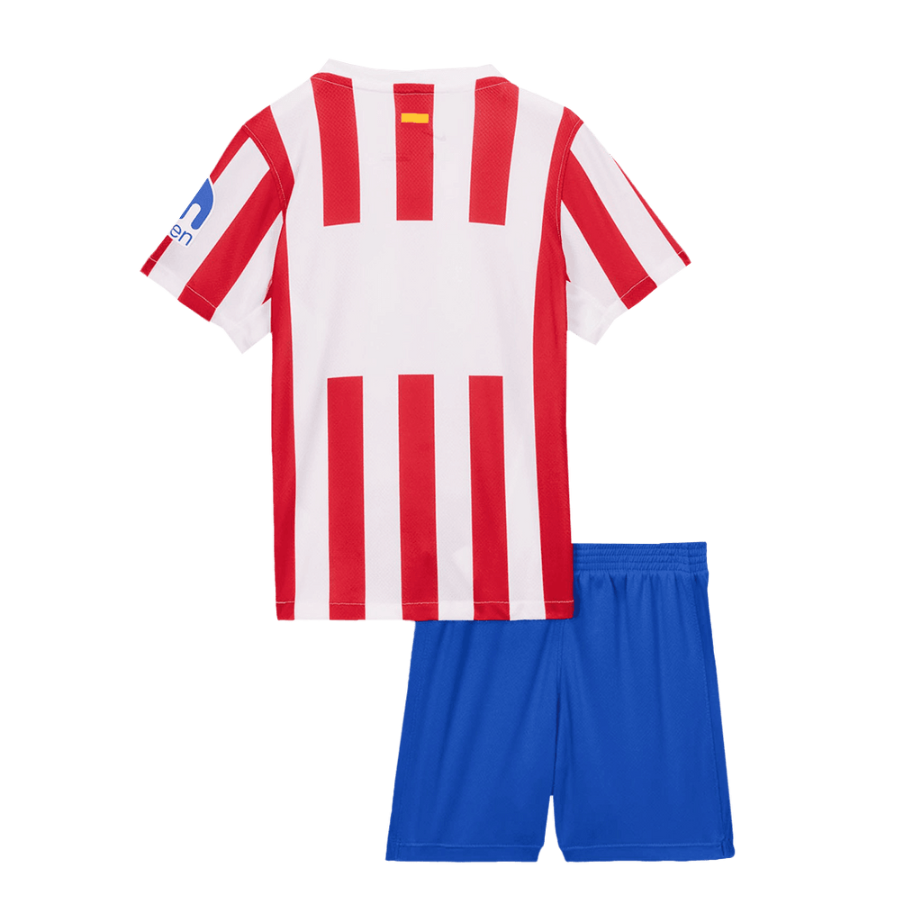 Maillot de football domicile Atlético Madrid pour enfant (maillot + short) 2025/26 rouge et blanc