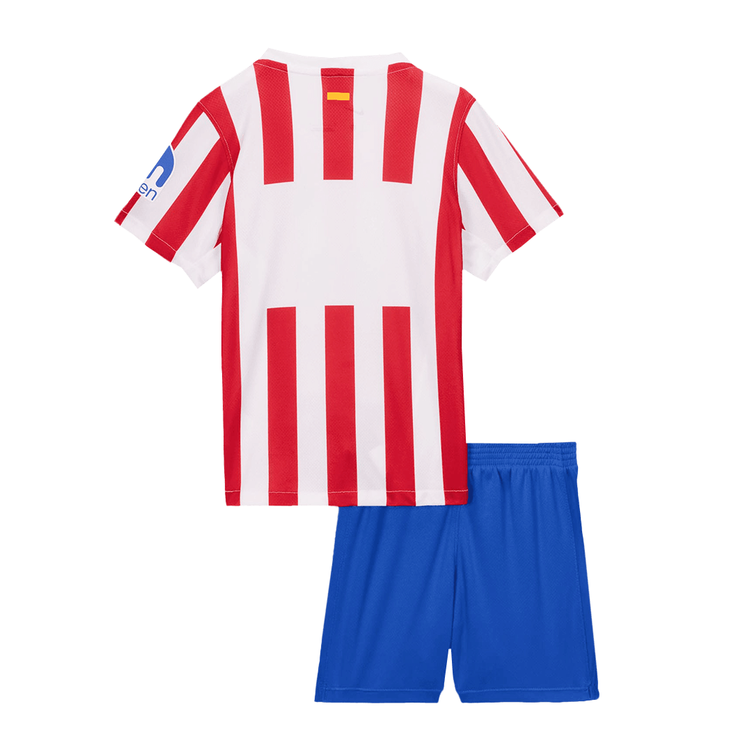 Maillot de football domicile Atlético Madrid pour enfant (maillot + short) 2025/26 rouge et blanc