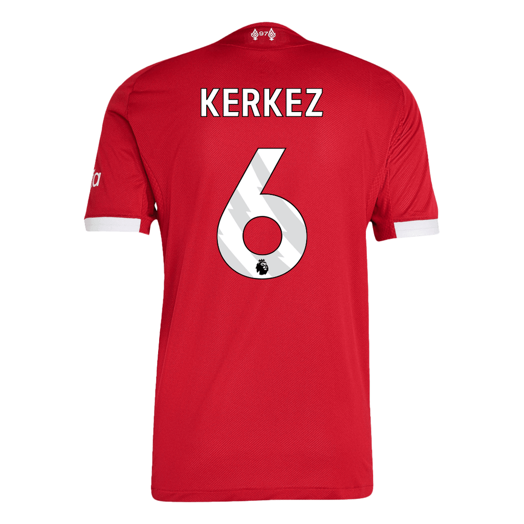 Soccer Kits Authentic KERKEZ #6 Liverpool Home Soccer Jersey 2025/26 Red