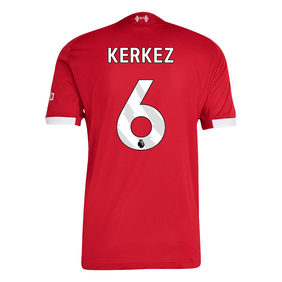 Soccer Kits Authentic KERKEZ #6 Liverpool Home Soccer Jersey 2025/26 Red