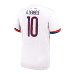 Soccer Kits Authentic O.DEMBÉLÉ#10 PSG Away Soccer Jersey 2024/25 White - UCL