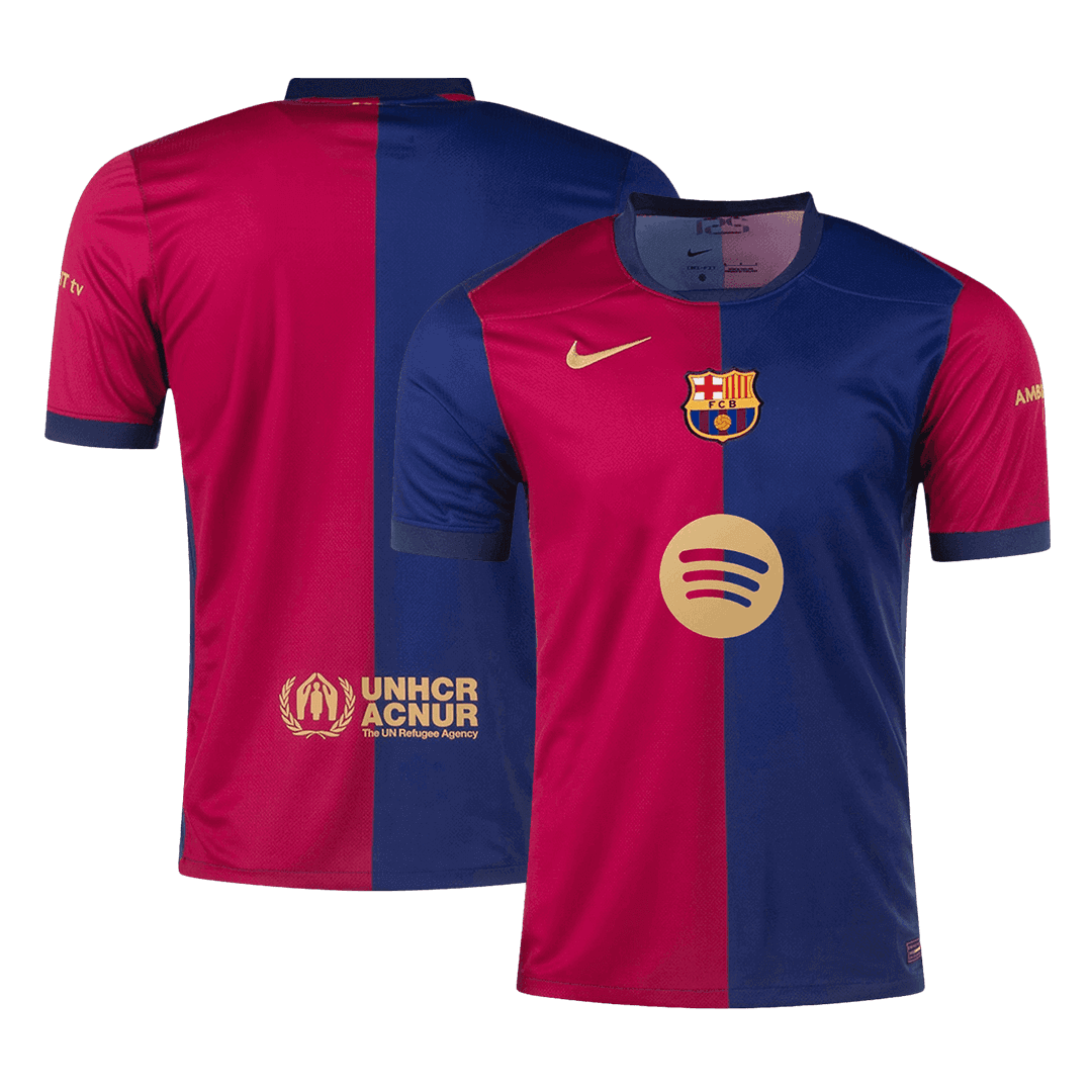 Soccer Kits Barcelona Home Football Shirt 2024/25 - Spotify Logo Without Text