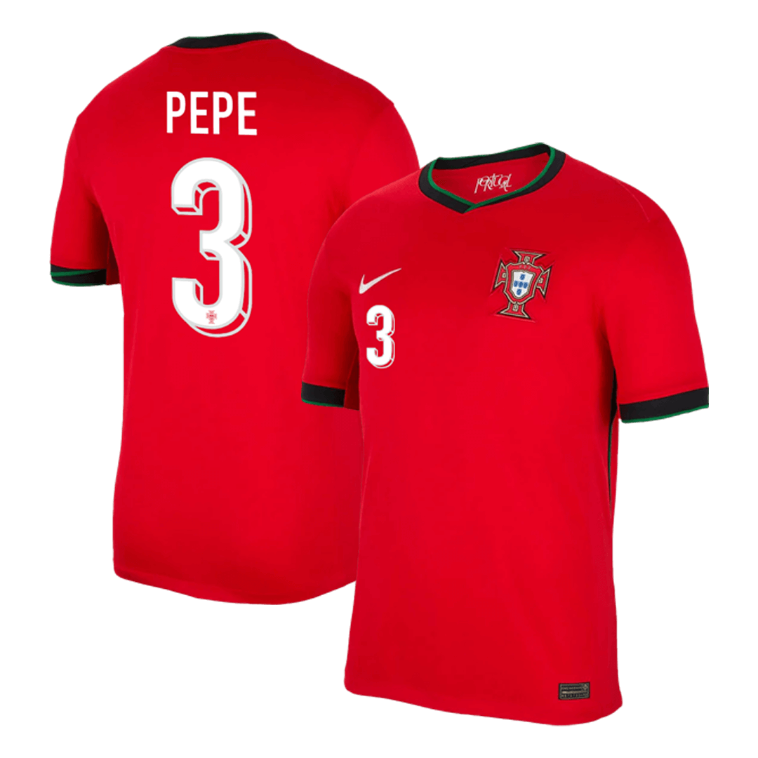 Kits de fútbol PEPE #3 Portugal Camiseta de fútbol local Eurocopa 2024