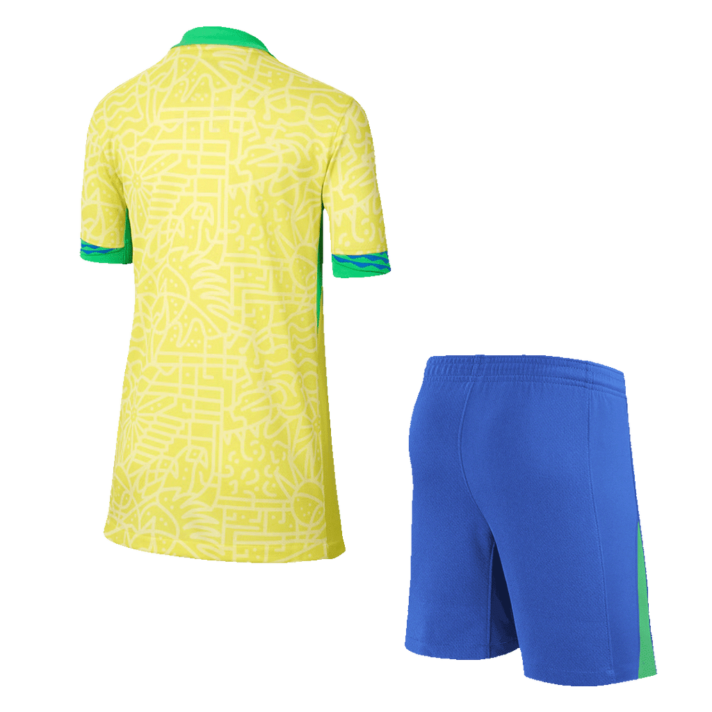 Kits de fútbol: Camiseta de fútbol local de Brasil para niños (camiseta y pantalones cortos) Copa América 2024