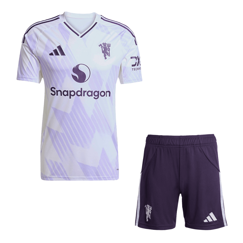 Maillot de football extérieur Manchester United 2025/26 (maillot + short) Blanc