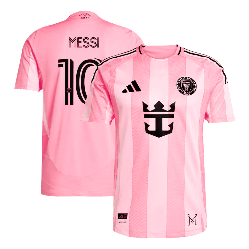 Maillot de football Messi #10 authentique Inter Miami CF Domicile 2025 Rose
