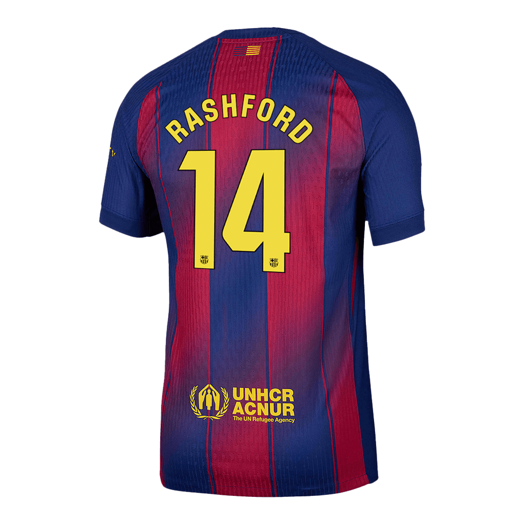 Soccer Kits Authentic RASHFORD #14 Barcelona Home Soccer Jersey 2025/26 Red&Blue