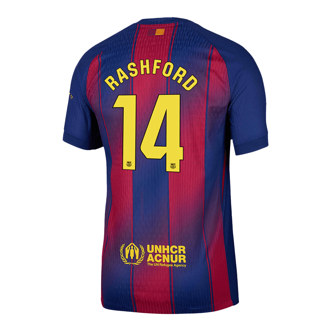 Soccer Kits Authentic RASHFORD #14 Barcelona Home Soccer Jersey 2025/26 Red&Blue