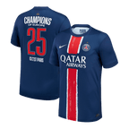Soccer Kits CHAMPIONS #25 PSG Home Soccer Jersey 2024/25 Navy - CHAMPIONS OF EUROPE