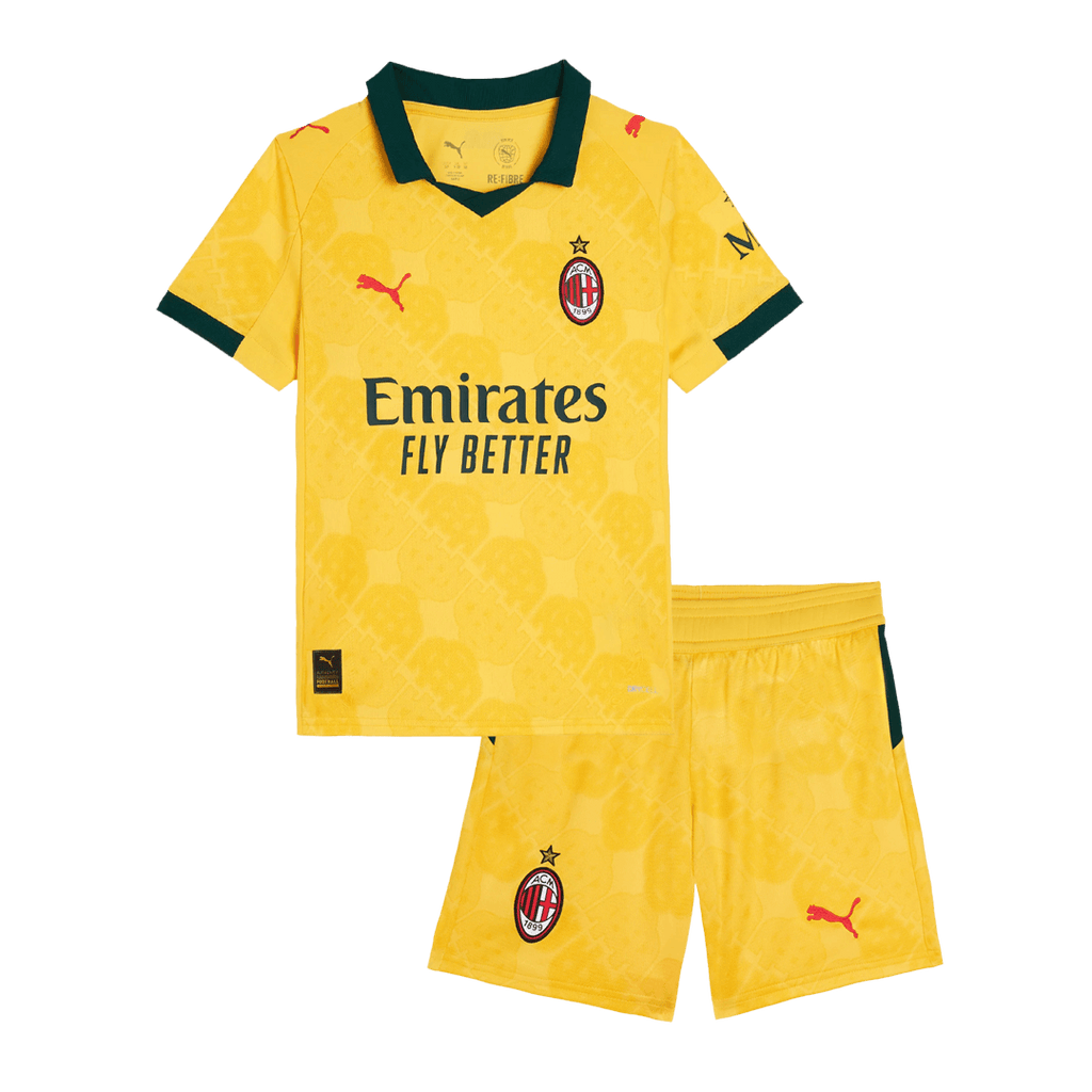 Kit de fútbol para niños: camiseta de visitante del AC Milan (camiseta y pantalones cortos) 2025/26