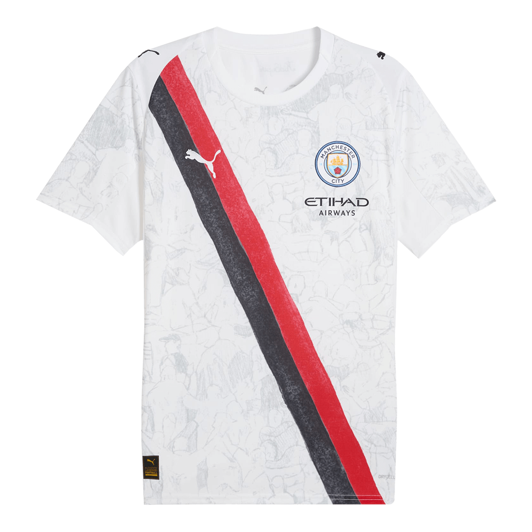 Maillot de football HAALAND #9 Manchester City KidSuper 2025/26 Blanc - Coupe du Monde des Clubs
