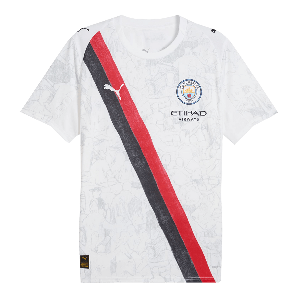Maillot de football MARMOUSH #7 Manchester City KidSuper 2025/26 Blanc - Coupe du Monde des Clubs