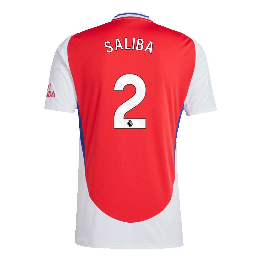 Camiseta de fútbol local SALIBA #2 del Arsenal 2024/25