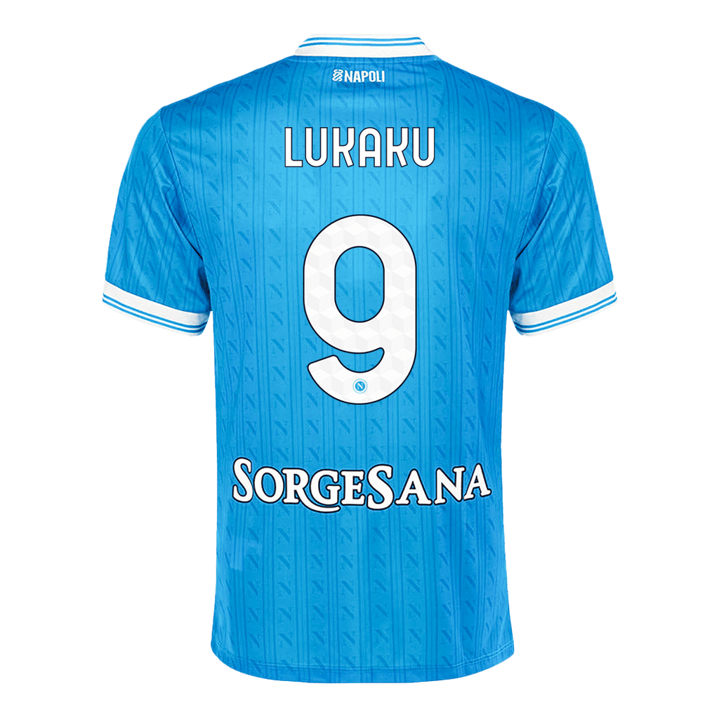 Maillot de football domicile LUKAKU #9 Napoli 2025/26 Bleu