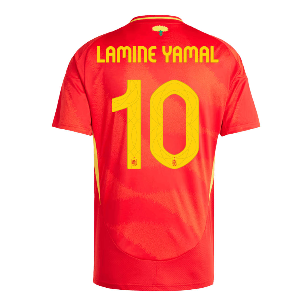Maillot de football domicile Espagne LAMINE YAMAL #10 Euro 2024
