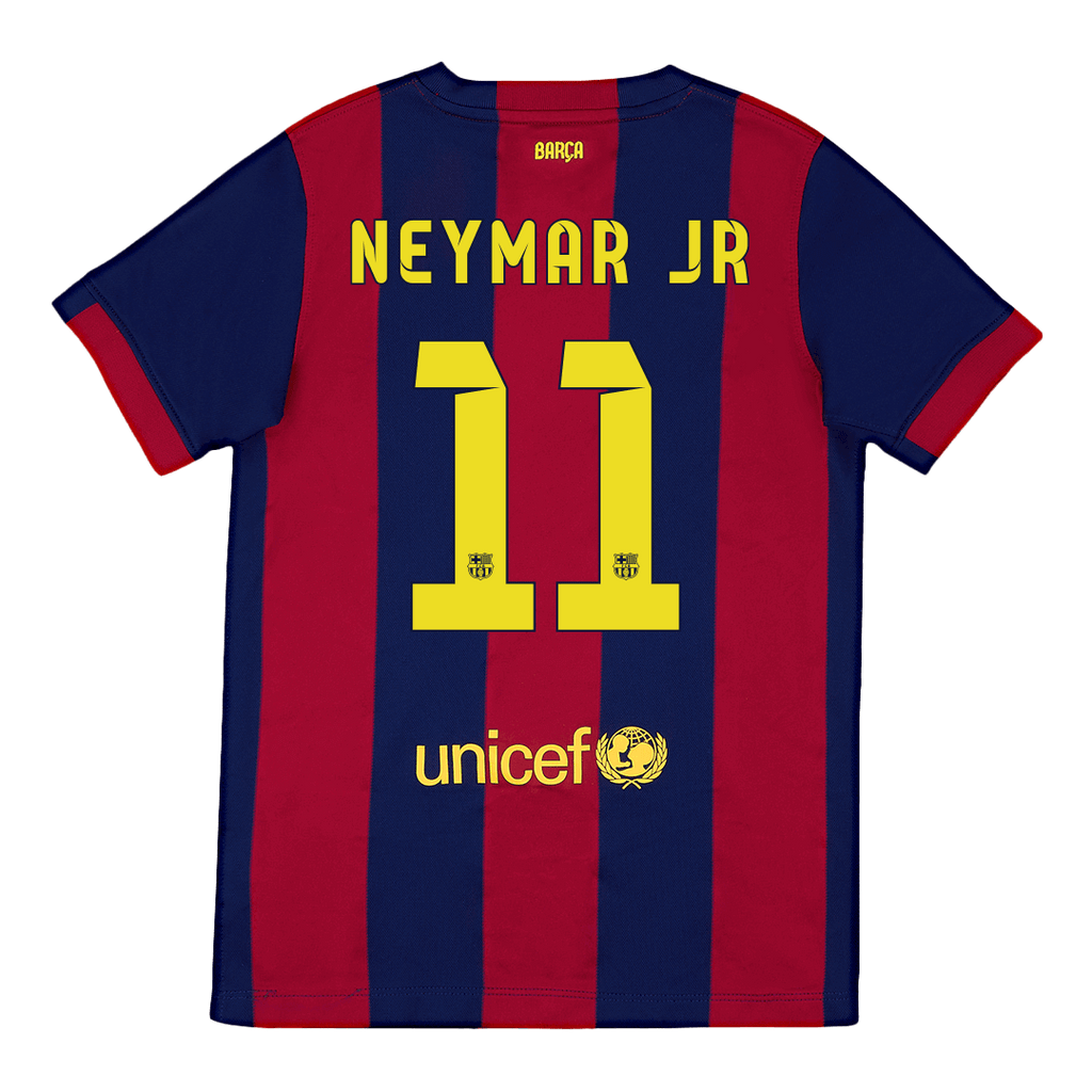 Kits de fútbol Retro NEYMAR JR #11 2014/15 Barcelona Home Soccer Jersey 