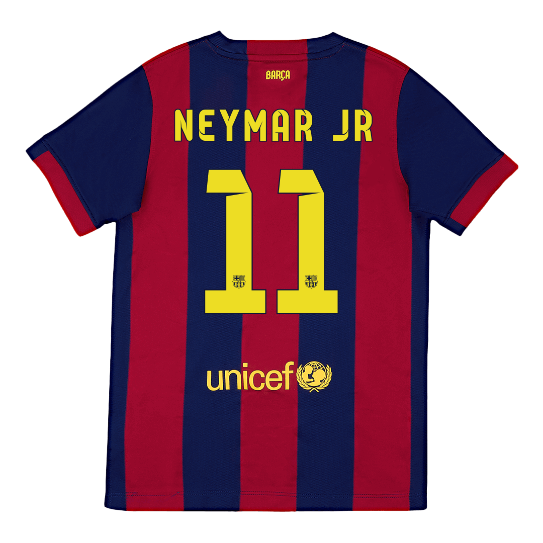 Kits de fútbol Retro NEYMAR JR #11 2014/15 Barcelona Home Soccer Jersey 
