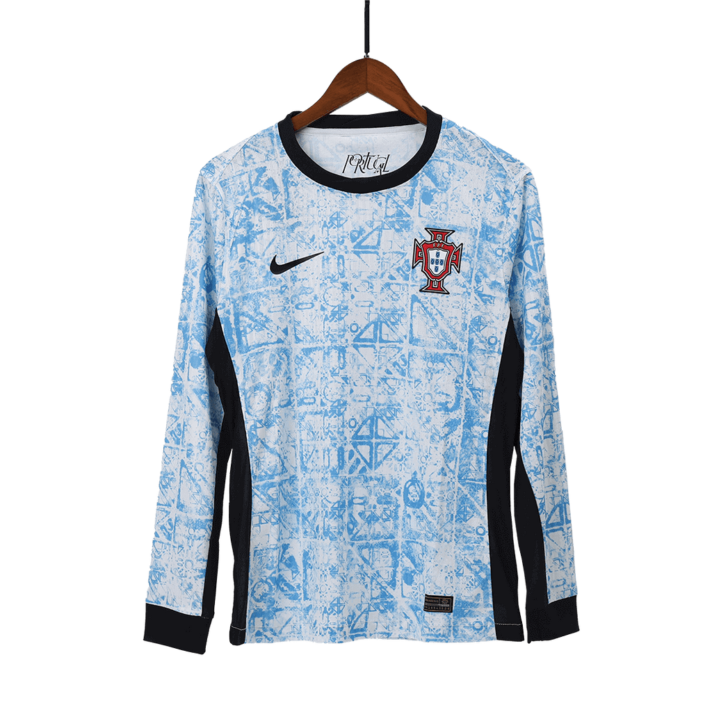 Soccer Kits Authentic Portugal Away Long Sleeve Soccer Jersey Euro 2024