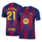 Soccer Kits AuthenticF.DE JONG #21  Barcelona Home Soccer Jersey 2025/26 Red&Blue