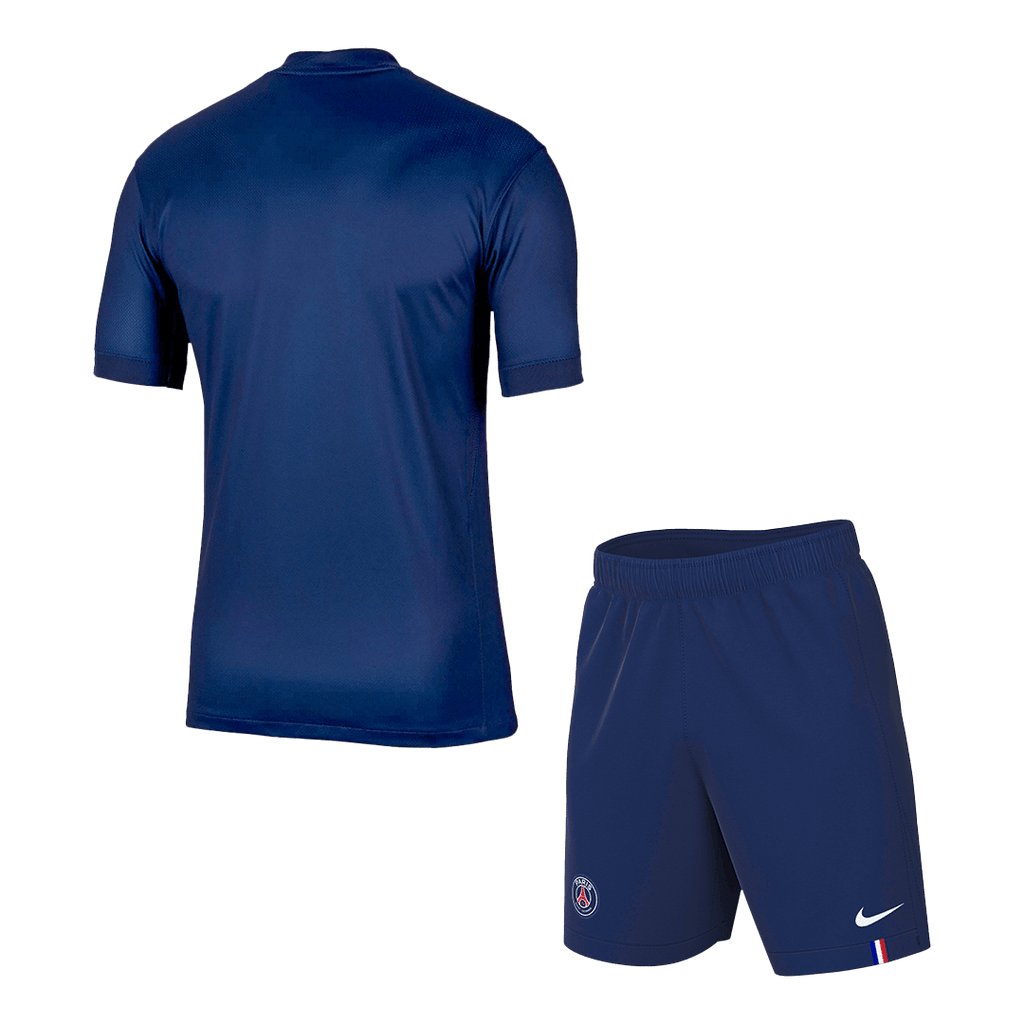 Kits de fútbol: Camiseta de fútbol local del PSG (camiseta y pantalones cortos) 2025/26, azul marino