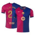 Soccer Kits Authentic F.DE JONG #21 Barcelona Home Soccer Jersey 2024/25 - Spotify Logo Without Text