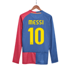 Camiseta de fútbol retro Messi #10 2008/09 de local del Barcelona, ​​manga larga - Final de la UCL 