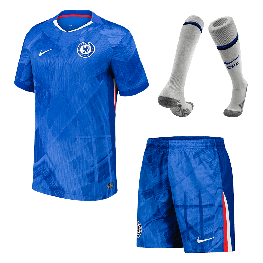 Soccer Kits Chelsea Home Soccer Jersey Kit(Jersey+Shorts+Socks) 2025/26 Blue