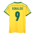 Camiseta de fútbol retro RONALDO #9 de Brasil 1998 - Copa del Mundo