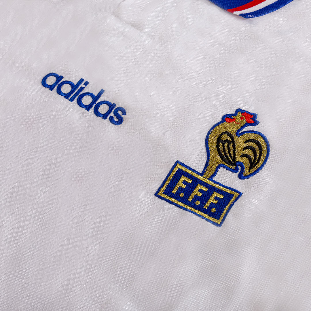 Camiseta de fútbol retro de visitante de Francia 1994