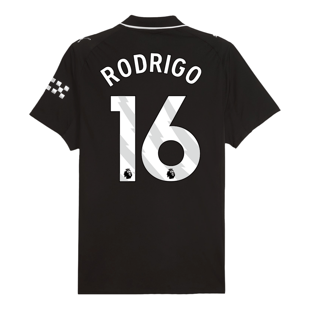 Soccer Kits Authentic RODRIGO #16 Manchester City Away Soccer Jersey 2025/26 Black