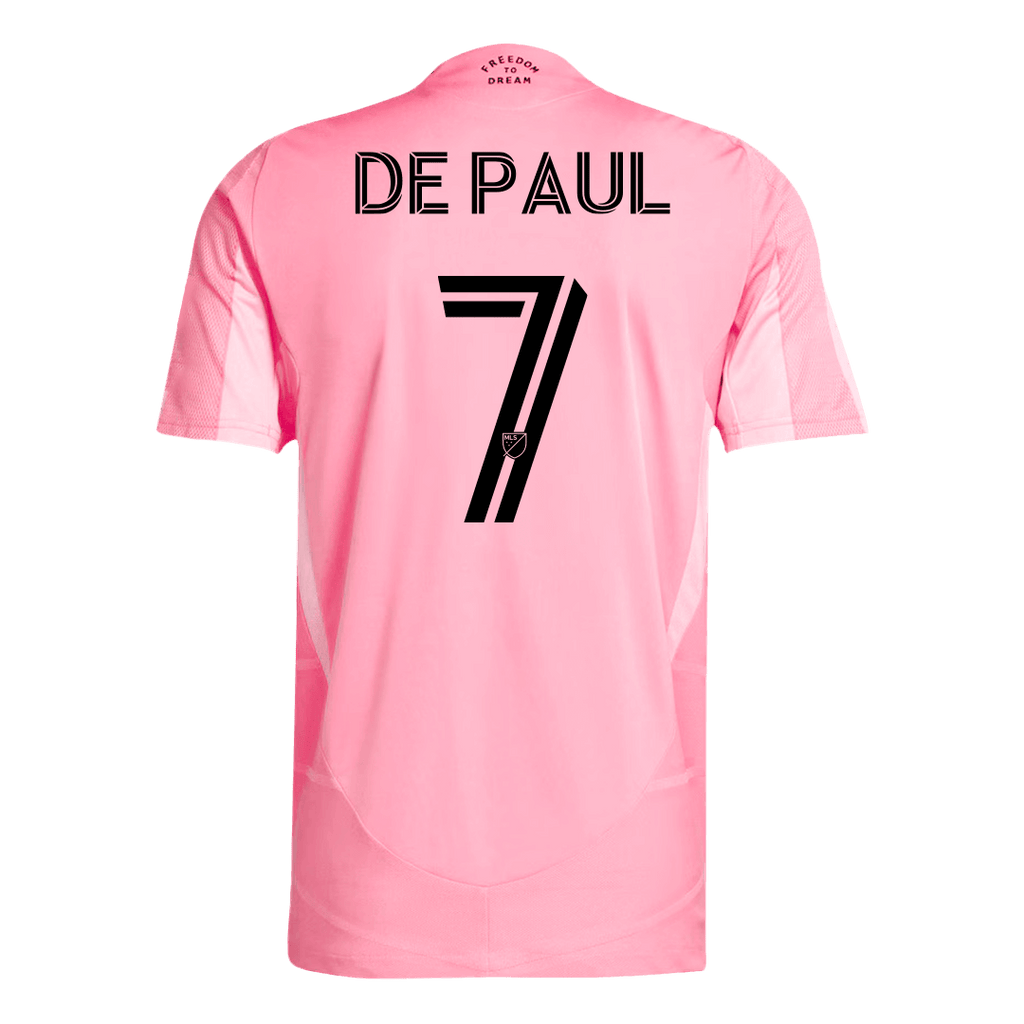 Soccer Kits Authentic DE PAUL #7 Inter Miami CF Home Soccer Jersey 2025 Pink