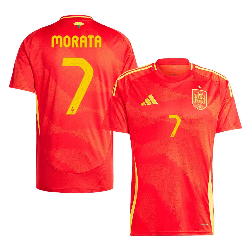 Maillot de football MORATA #7 Espagne Domicile Euro 2024