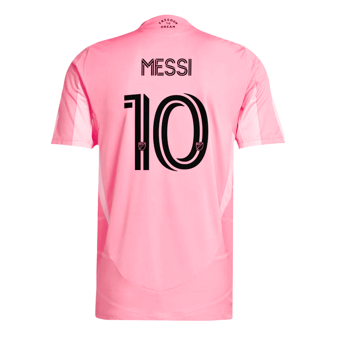 Maillot de football Messi #10 authentique Inter Miami CF Domicile 2025 Rose