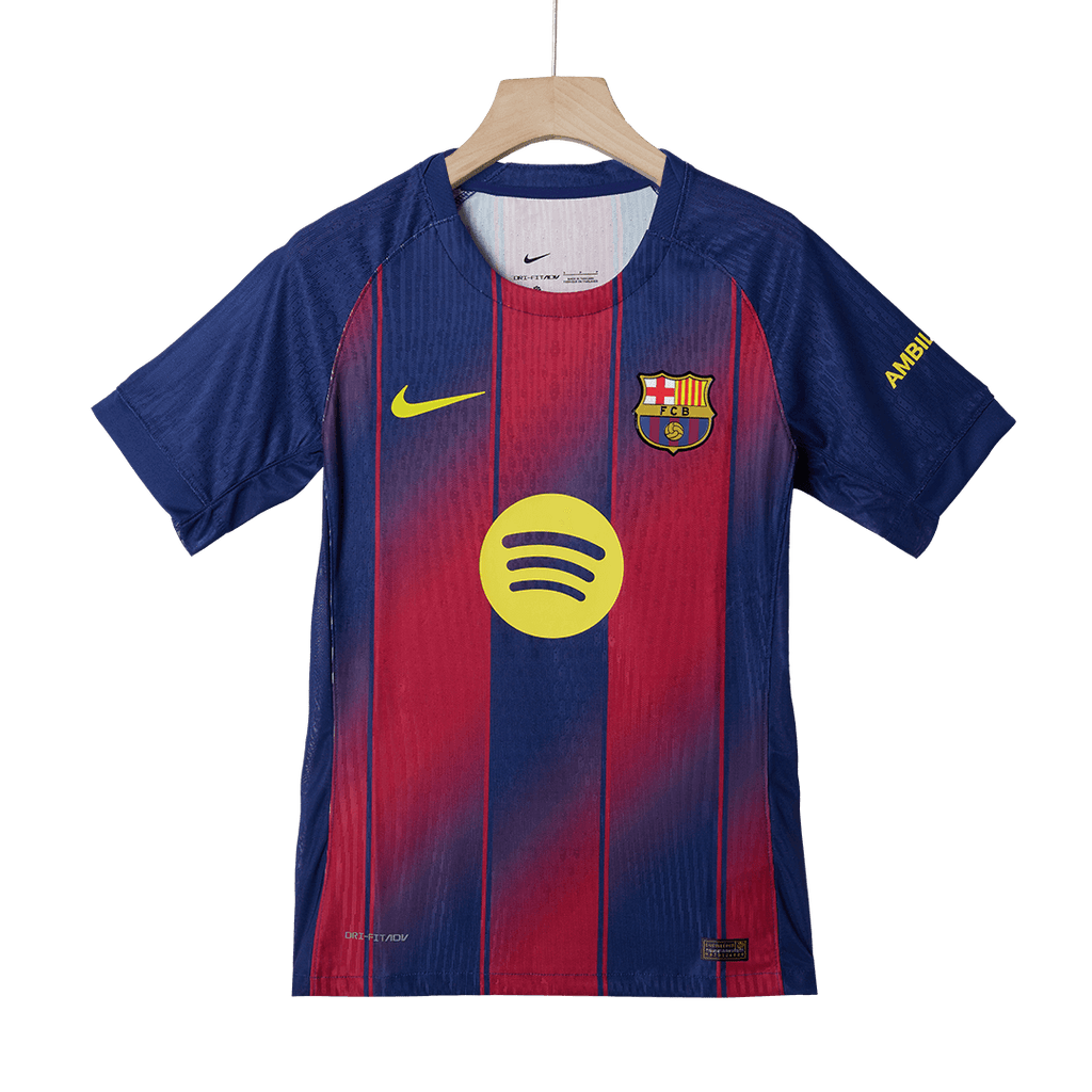 Soccer Kits Authentic F.DE JONG #21 Barcelona Home Soccer Jersey 2025/26 Red&Blue - UCL