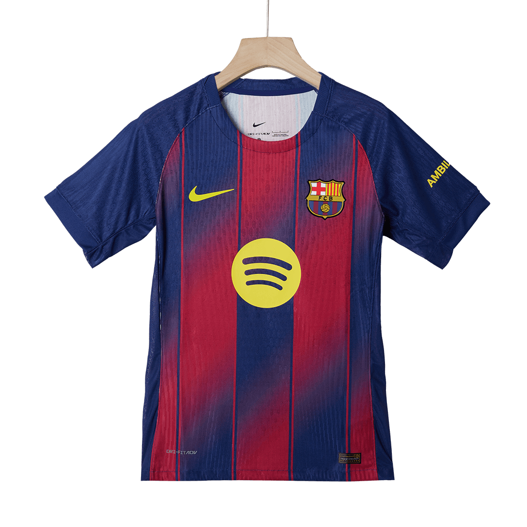 Soccer Kits Authentic F.DE JONG #21 Barcelona Home Soccer Jersey 2025/26 Red&Blue - UCL