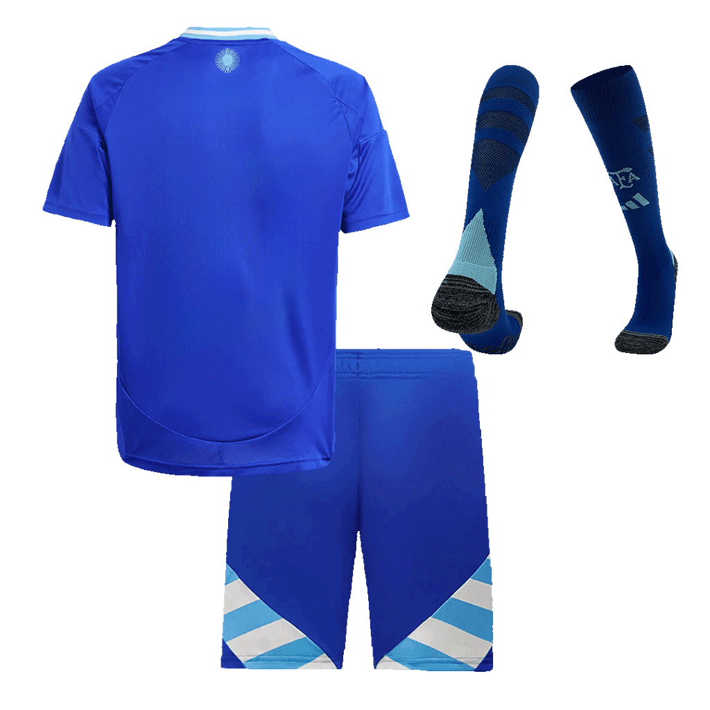 Maillot de football extérieur Argentine pour enfant (maillot, short, chaussettes) Copa America 2024