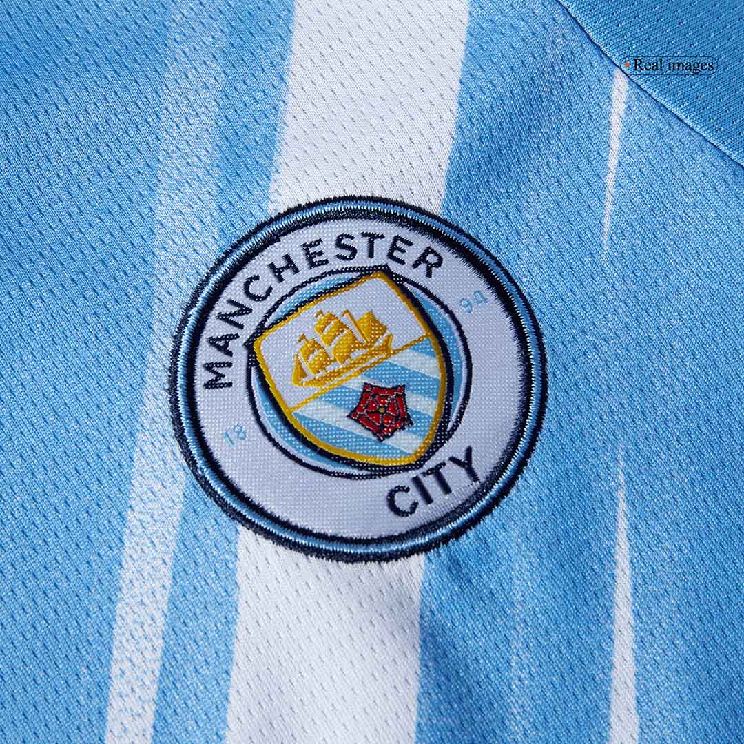 Kit de fútbol para niños: camiseta local del Manchester City (camiseta, pantalones cortos y calcetines) 2025/26, azul