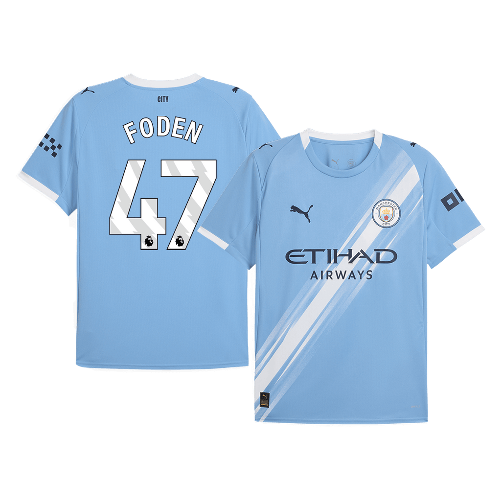 Maillot de football FODEN #47 Manchester City Domicile 2025/26 Bleu