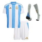 Maillot de football domicile Argentine pour enfant (maillot, short, chaussettes) Copa America 2024
