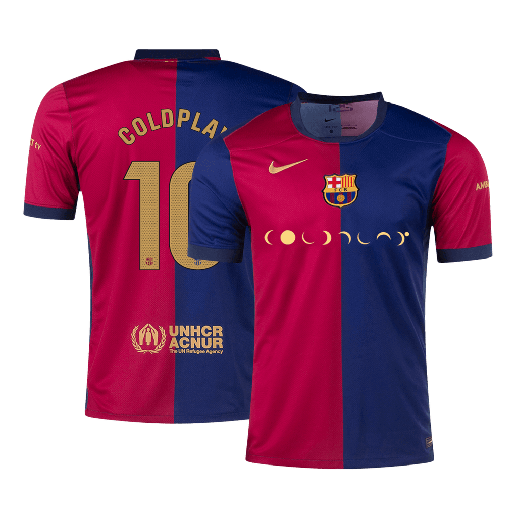 Soccer Kits COLDPLAY #10 Barcelona Home Soccer Jersey 2024/25 - COLDPLAY