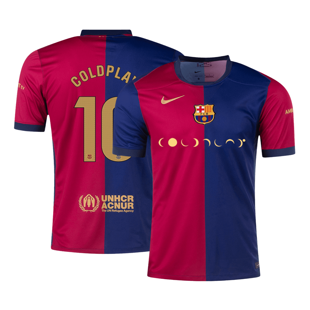 Soccer Kits COLDPLAY #10 Barcelona Home Soccer Jersey 2024/25 - COLDPLAY