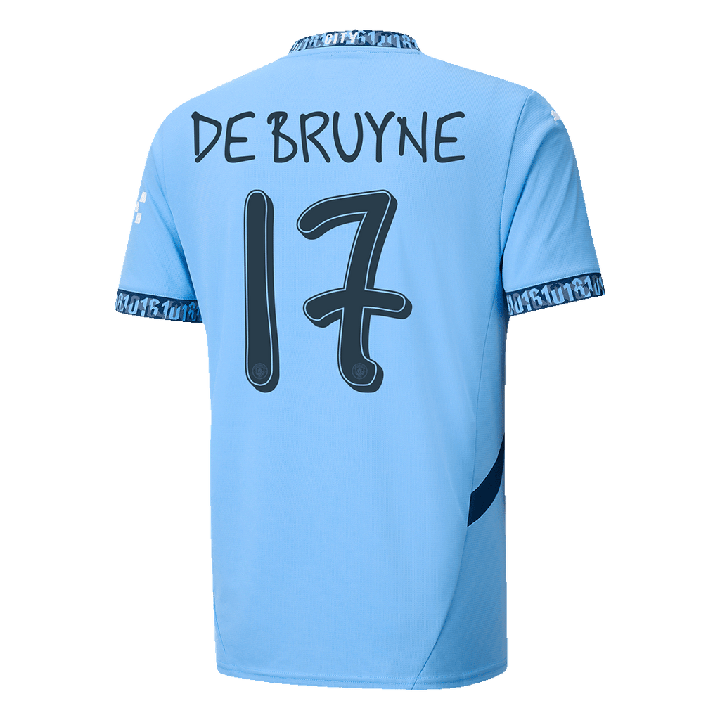 Maillot de football DE BRUYNE #17 Manchester City Domicile 2024/25 - UCL