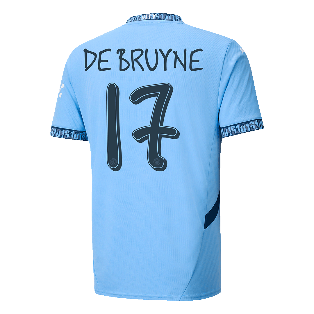Maillot de football DE BRUYNE #17 Manchester City Domicile 2024/25 - UCL