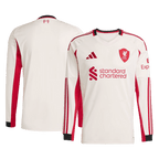 Soccer Kits 25/26 Livepool Away Long Sleeve Jesey White
