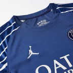 Camiseta de fútbol de manga larga de visitante del PSG 2024/25 azul marino