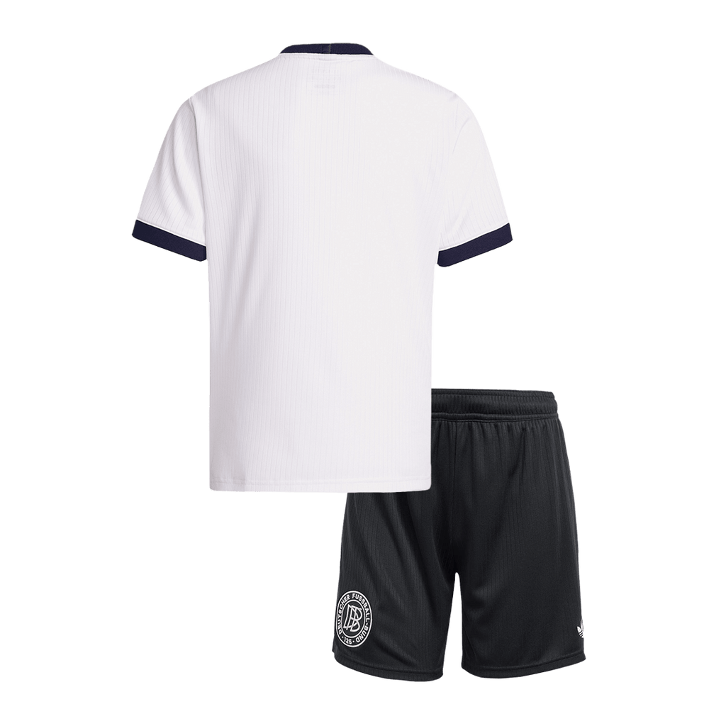 Camiseta de fútbol infantil del 125.º aniversario de Alemania (camiseta y pantalón corto) 2025, color blanco